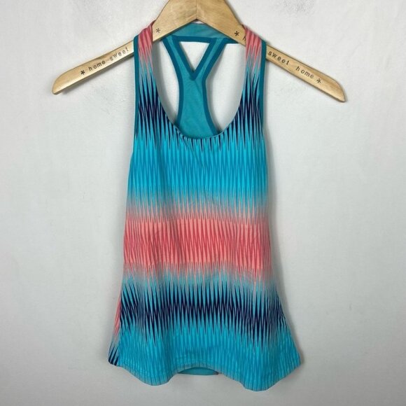 Lucy Blue Pink‎ Tank Top Built In Bra Size Small Supportive Stretch Running Teal - Picture 14 of 15